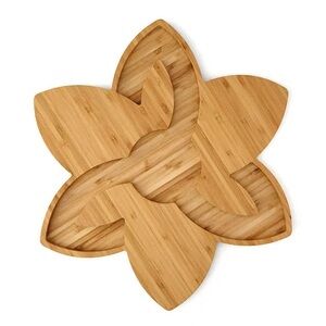Faircraft Bamboo Lotus Serving Board Sustainable Appetizer & Entertaining